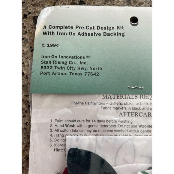 Vintage A Stan Rising Productions Innovations Holiday Snowman Pre-cut Iron-On - Picture 4 of 8